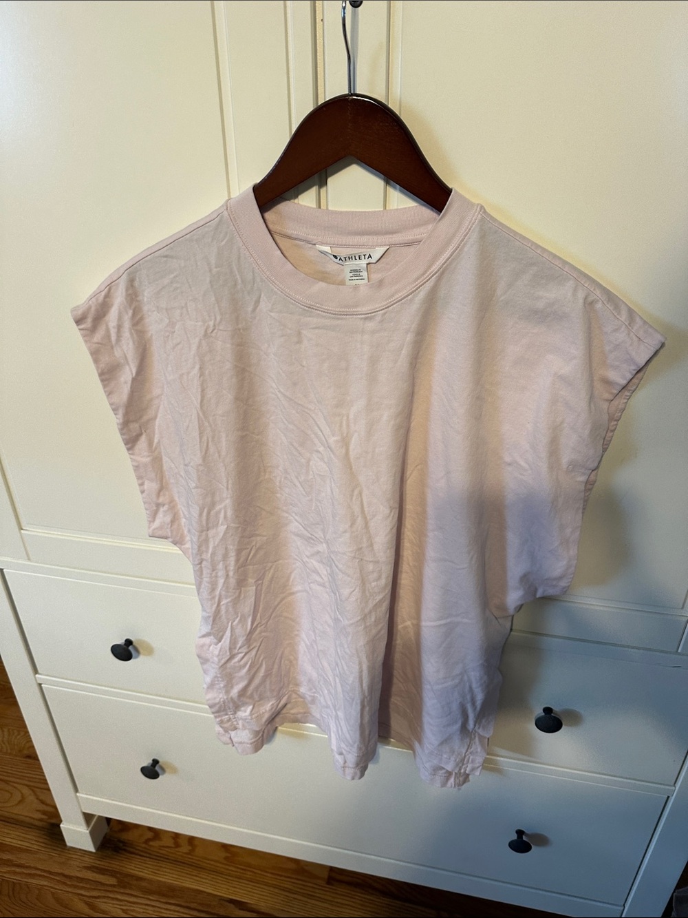 Athleta Pale Pink Boxy Sleeveless Tank